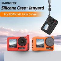 Sunnylife Silicone Protective Cover for DJI Action 5 pro Camera Case Accessory Protective Shell Lens Cap Cover Sleeve