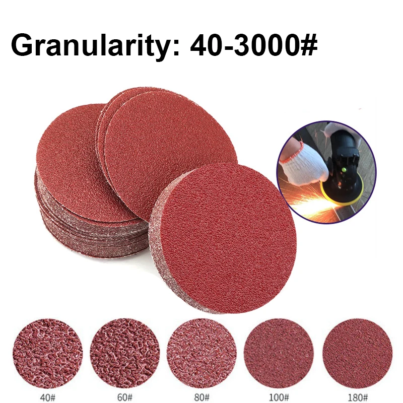 

10pcs 100mm 4 inch hook and loop sandpaper 40-300 Grit sander disc sanding pad polishing machine