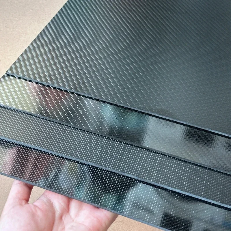 200mm×400mm  Real Carbon Fiber Plate Panel Sheets 0.5mm 1mm 1.5mm 2mm 3mm 4mm 5mm thickness Composite Hardness Material for RC