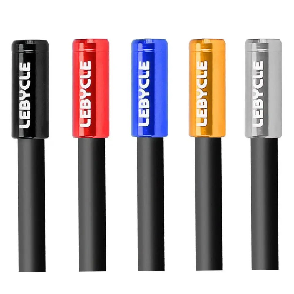 10pcs Bike Bicycle Aluminum Alloy 4mm 5mm Derailleur Shift Brake Cable End Cap Housing Ferrules Crimps Dust Cover Wire Tip