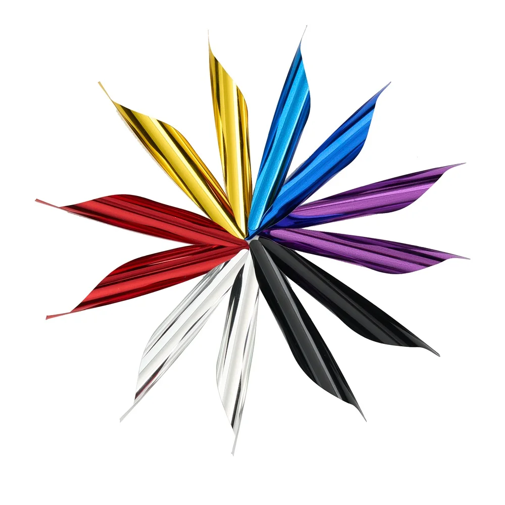 50pcs 1.8Inch Archery Spin Vanes Spiral Feather Rotary Fletches DIY Fletching Outdoor Hunting Accessories