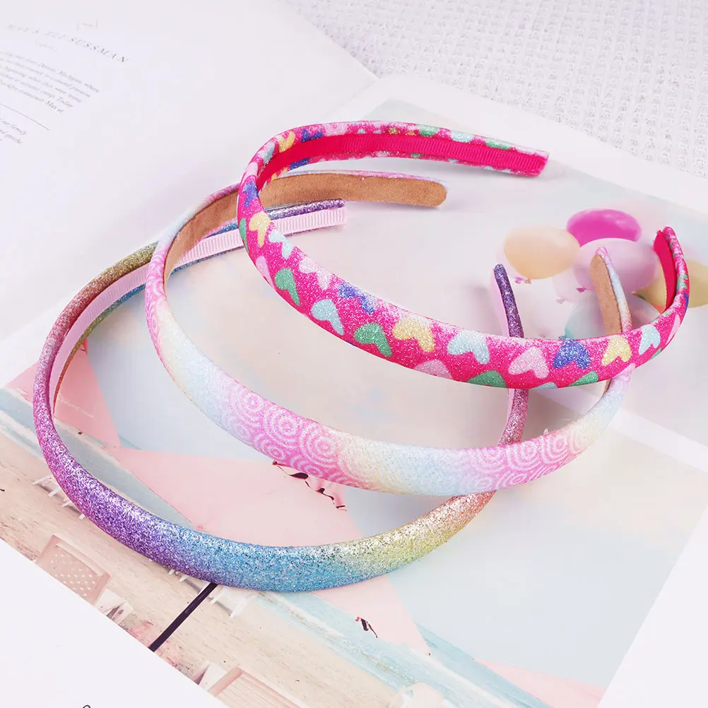 

6pcs Colorful Glitter Headbands Resistant Creative Hair Accessories for Festival Carnival Costume Party Sparkly