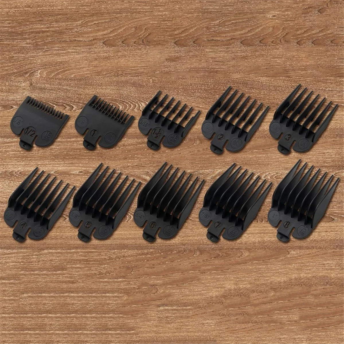 New 10PCS Clipper Guards Set for Most Wahl Clippers and Babyliss FX870 Clipper Guides Replacement - 1/16inch to 1inch