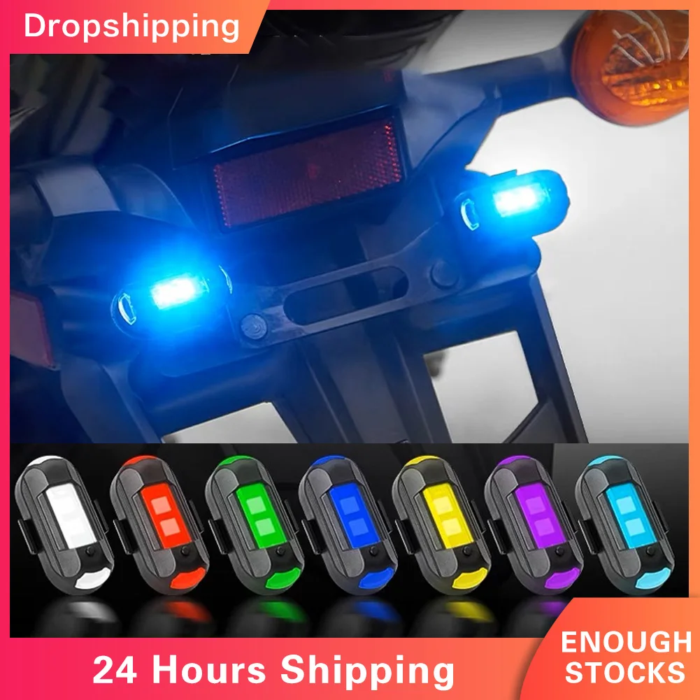 Bicycle Riding Taillights Waterproof LED Motorcycle Safety Warning Lights Drone Flashing Vibration Sensor Colorful Taillights