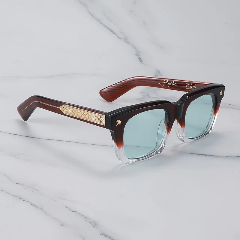 JMM Quentin شعبية سميكة خلات مربع النظارات الشمسية الفاخرة العلامة التجارية الرجال النظارات الشمسية موضة في الهواء الطلق UV400 المرأة النظارات الشمسية
