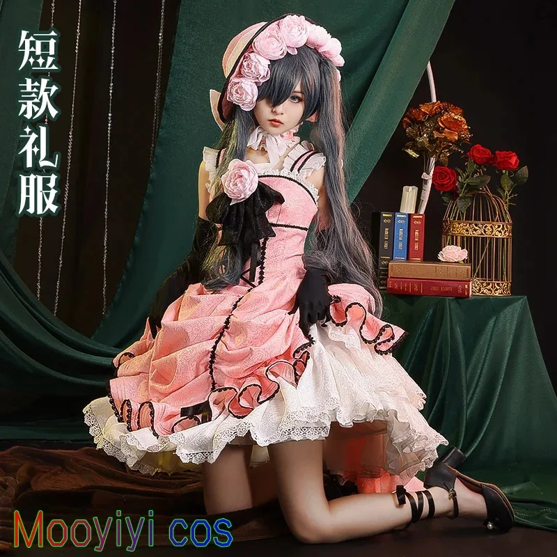 Disfraz de cosplay de Ciel Phantomhive, Halloween, Navidad, fiesta de juegos de rol, en stock, S-XL, nuevo Mooyiyi Cos Black Butler Robin ‌