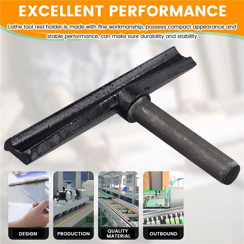 A04G-Lathe Tool Rest Wood Turning Holder Stainless Steel Turning Holder Woodworking Tool Rest