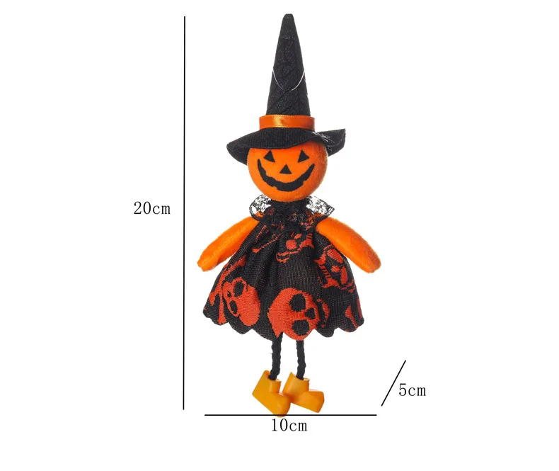 Halloween Decorations Creative Cartoon Pumpkin Witch Pendant Children\'s Party Props Horror Play Clothing Accessories Cosplay