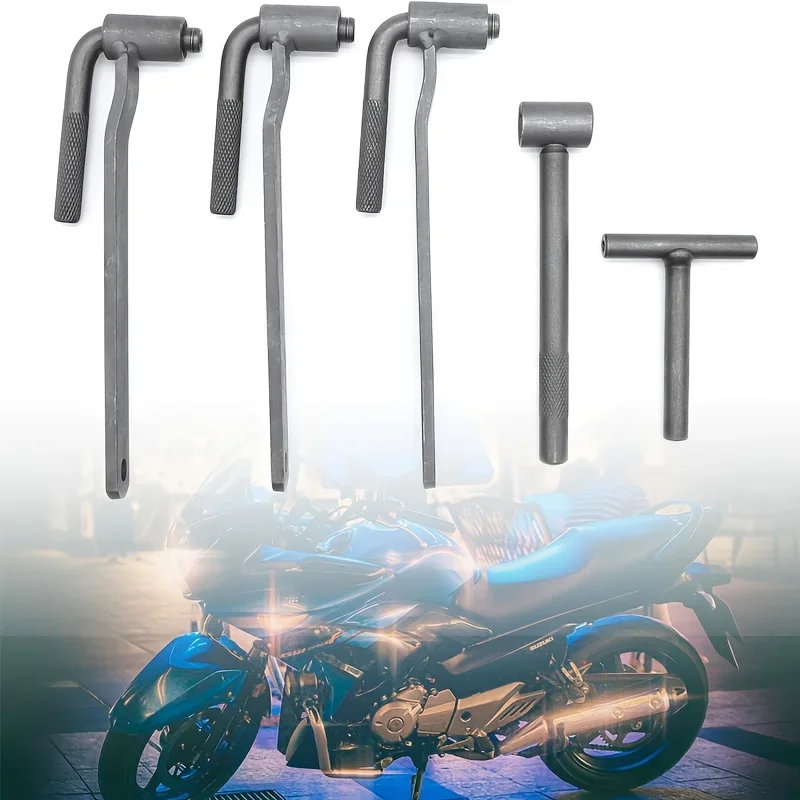 Motorcycle Valve Adjustment Tool Set 8mm 9mm 10mm Hexagon L Type and T Type Wrench Kit for Engine