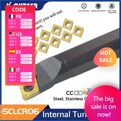 S12M-SCLCR06 di S08K-SCLCR06 S16Q-SCLCR06 portautensili per tornitura interna inserti in metallo duro CCMT Set di utensili da taglio per tornio