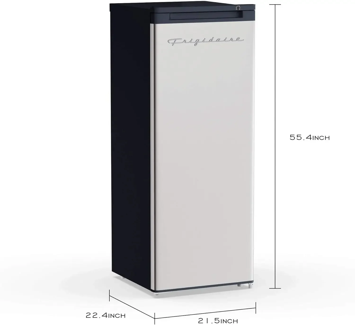 Aço inoxidável Freezer Vertical, Platinum Design Series, Prata, EFRF696-AMZ, 6,5 pés cu