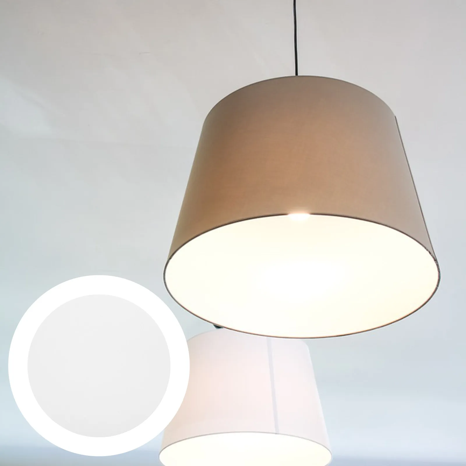 Acrylic Ceiling Light Diffuser Panel Round Frosted Double-Sided Lamp Shade Cover for Downlight Recessed Lighting Diffusion Plate
