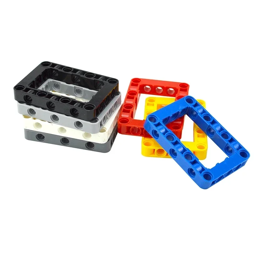 MOC Техническая рамка подъемника, модифицированная толстая 5x7, открытый центр, сделай сам, образовательные механические детали, строительные блоки, совместимые 64179