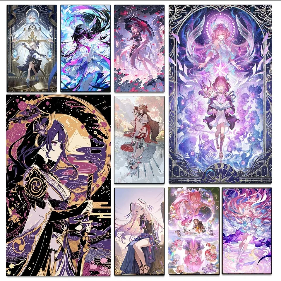 

500/1000pcs Adult Jigsaw Puzzles Genshin Impact Cartoon Game Suitable for Adults & Families - Challenging Large Pieces, Portable