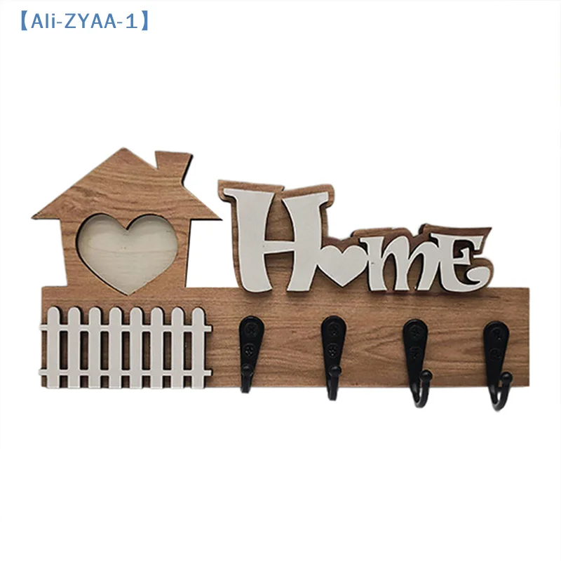 【ZYAA-1】1 Stück Holz-Wandhaken, Tür-Wandhänger, Eingangsdekoration, Schlüsselhalter, Holzhandwerk, Heimdekoration, aus Holz