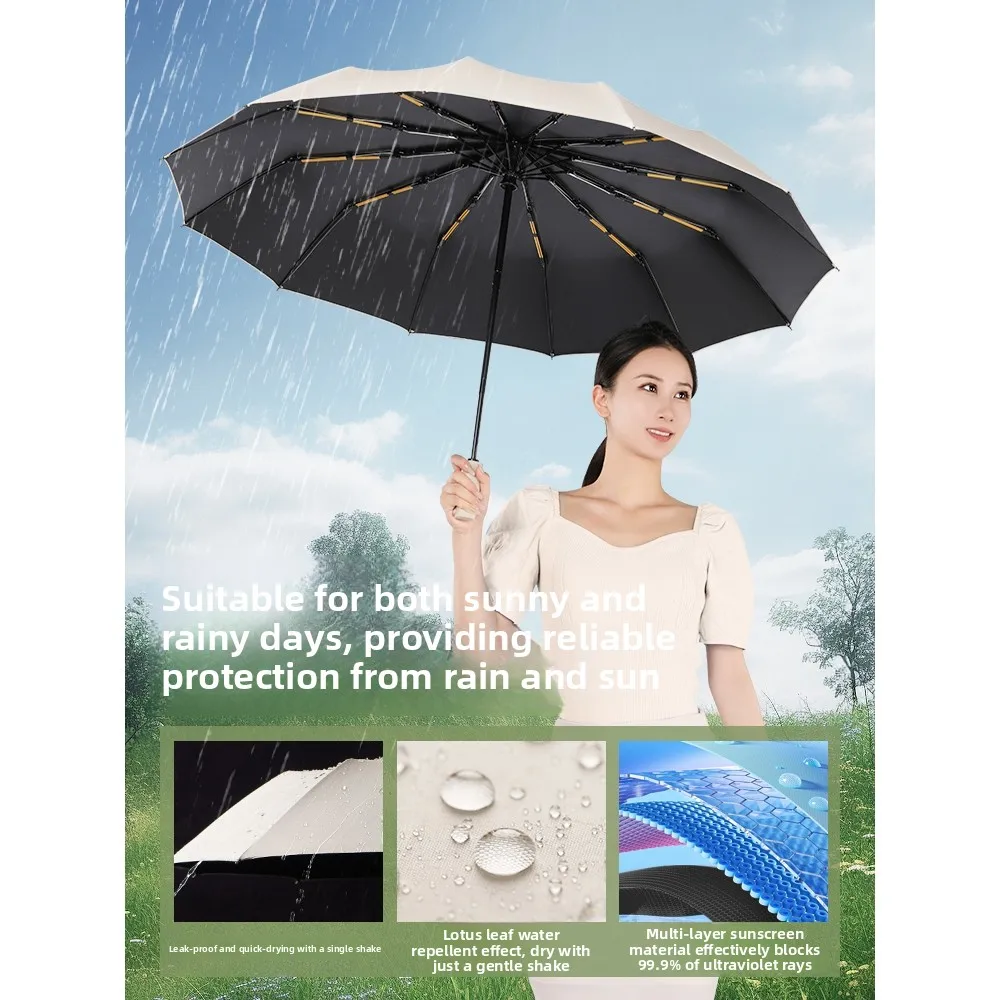 

Автоматический реверсивный зонт для мужчин, ветрозащитный, утолщенный, большого размера, с защитой от УФ-излучения, двойного назначения, для дома и повседневного использования