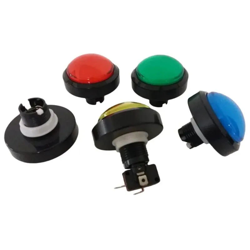 Convex spherical 60MM with light strip, micro movement button, self reset button, switch button, on/off button  1pcs