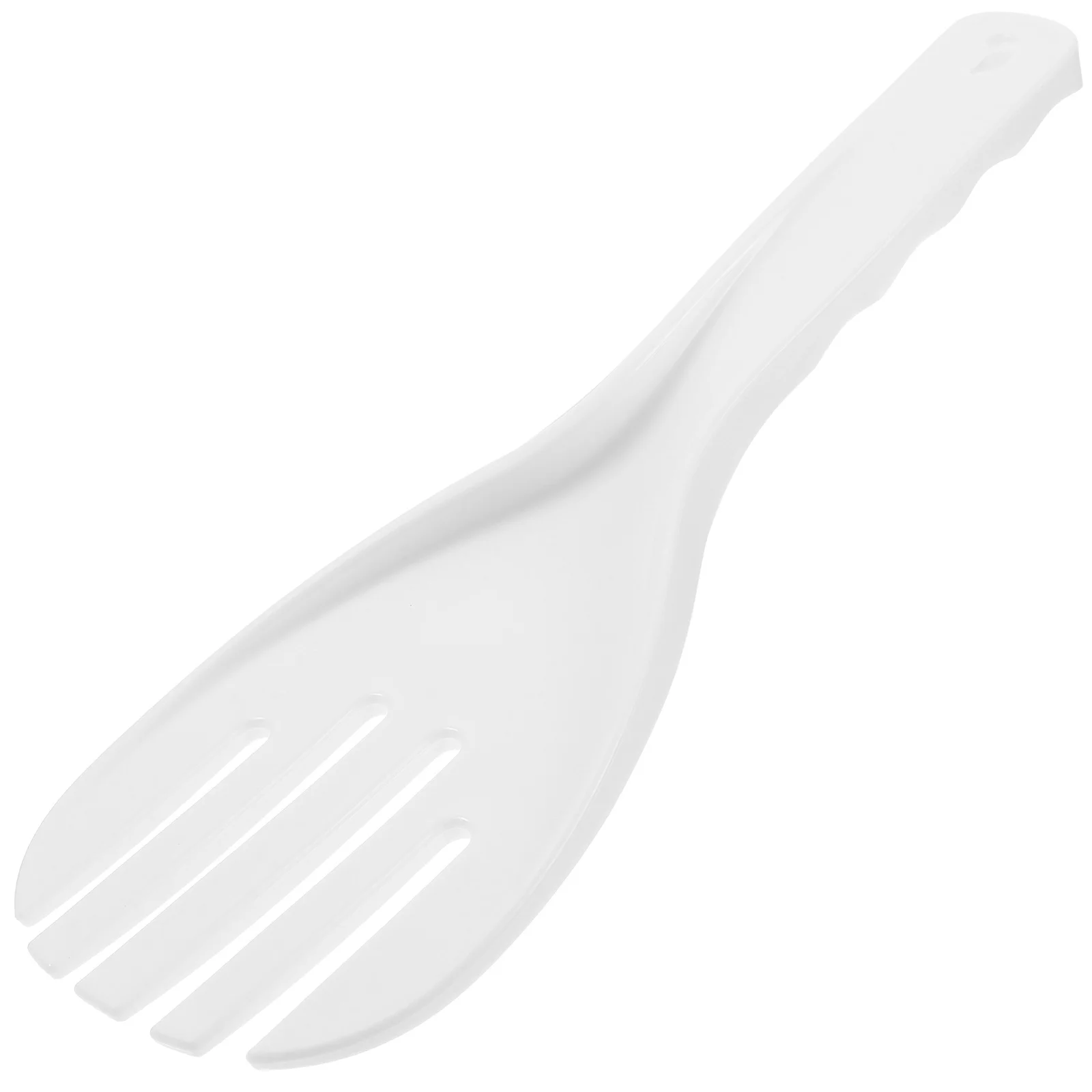 

2Pcs Plastic Rice Spoon Thickened Lightweight Easy to Use with Tail Hanging Hole for Home Restaurant Hotel White