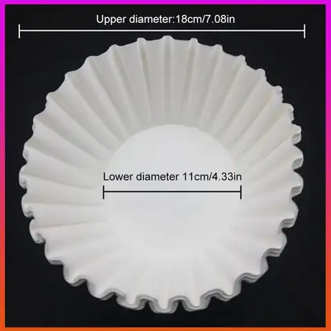 50/100 pezzi filtri di carta di ricambio cialde di carta per caffè bianco filtri di carta per caffè usa e getta per macchine da caffè da 8-12 tazze