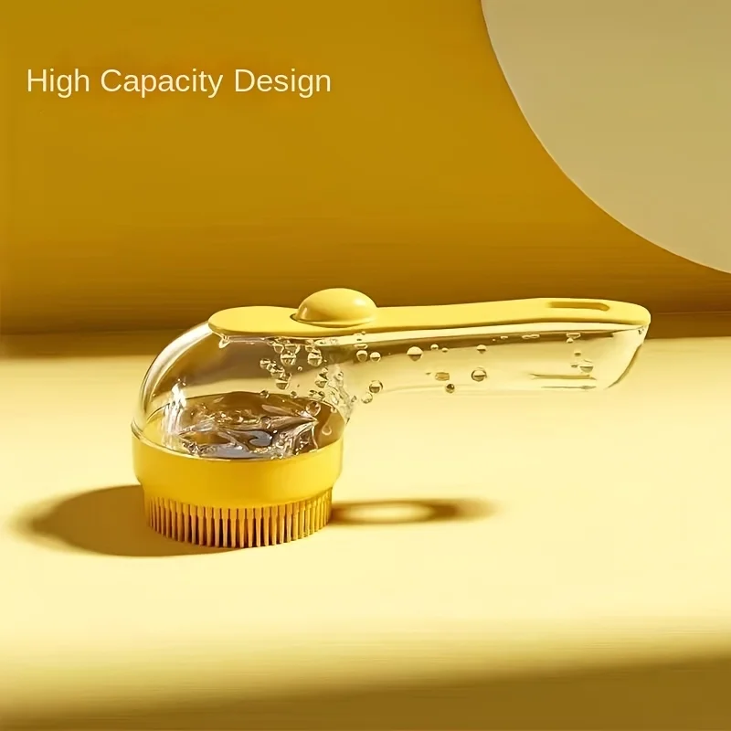 1 cepillo de baño para perros y mascotas, cepillo de masaje con mango largo, dispositivo de aseo para gatos y perros, una herramienta especial para lavar perros