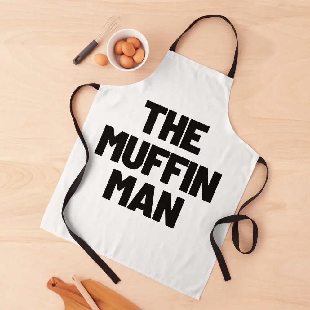 

The Muffin Man Black Apron Women's Kitchen men's barbecue Kitchen Man Manicurists Apron
