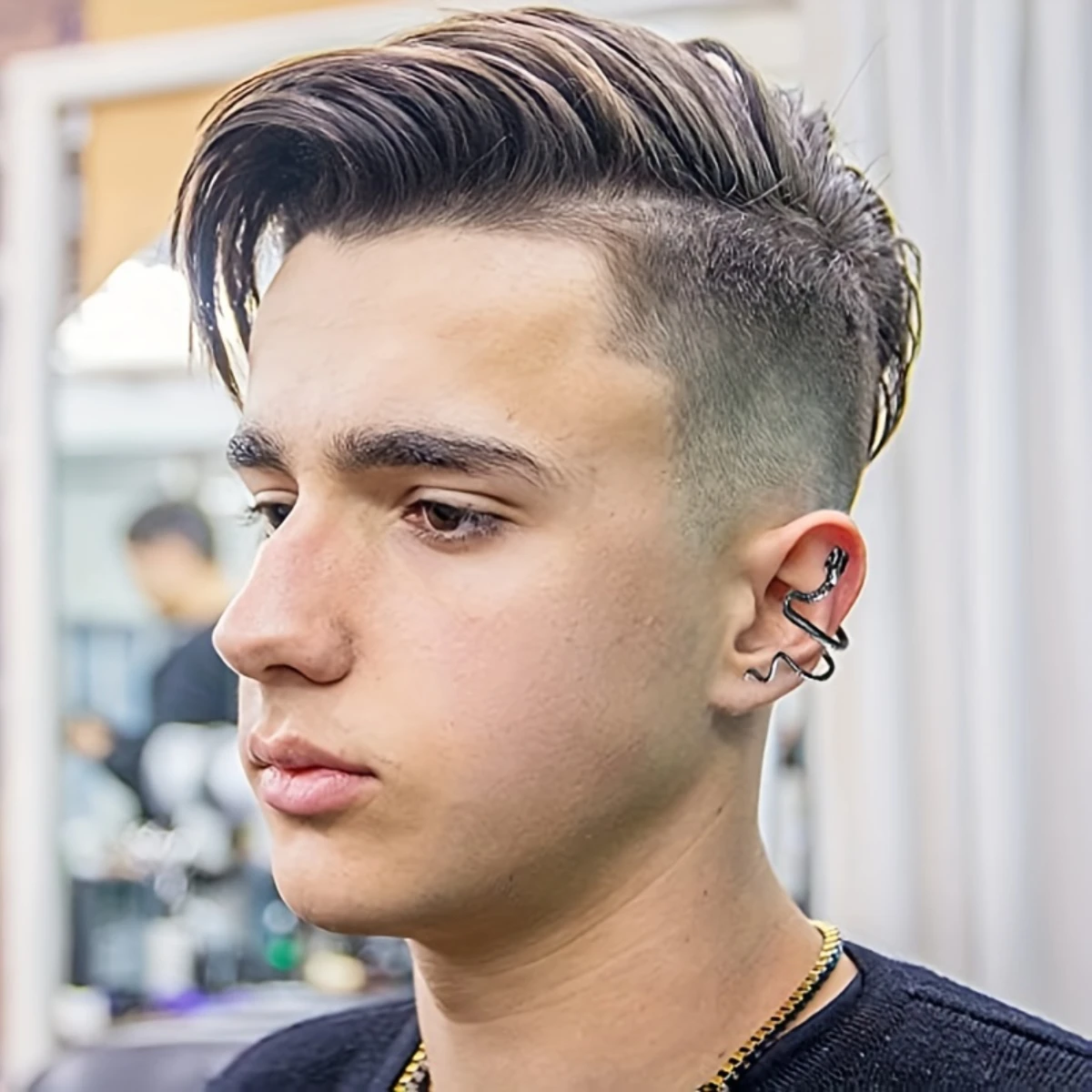 1 قطعة للجنسين دوامة الأفعى الأذن الكفة-لا ثقب الأذن التفاف ، شخصية مفتوحة هوب القرط وهمية ثقب الغضروف الزنمة مجوهرات