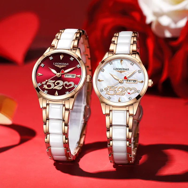 

Dropshipping Watch Women's Waterproof Ceramic520Qixi Valentine's Day Birthday Light Luxury Good-looking Quartz Wa