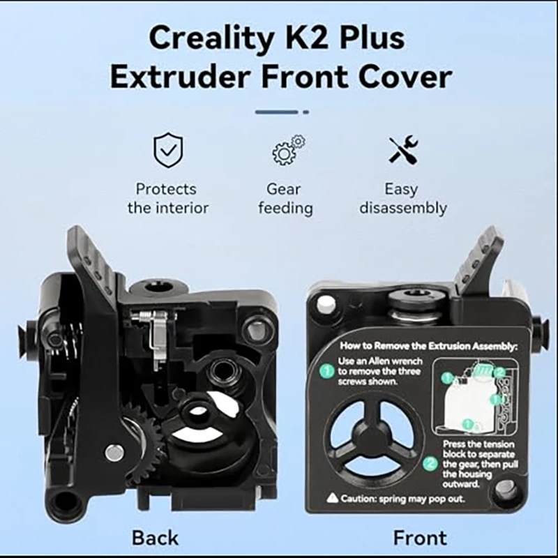 Creality K2 Plus Combo الطارد الغطاء الأمامي الأصلي ترقية الطارد عدة دعم 1.75 مللي متر خيوط مقذوف للطابعة K2 Plus ثلاثية الأبعاد
