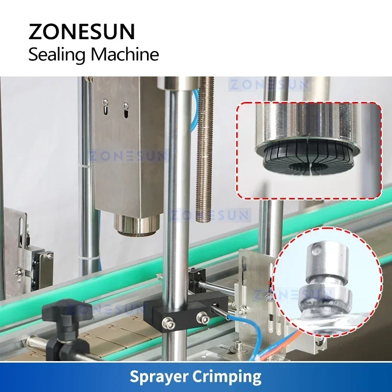 ZONESUN ZS-YG11U Macchina automatica per sigillare profumo per la crimpatura dello spruzzatore e l'anello del collare che pressa le bottiglie personalizzate dei fiale