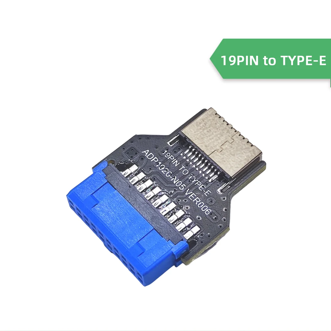 USB 3.0 19PIN to Type-C 3.1 Type-E Adapter 20Pin to 9Pin A-KEY Internal Connector Extension Converter Card