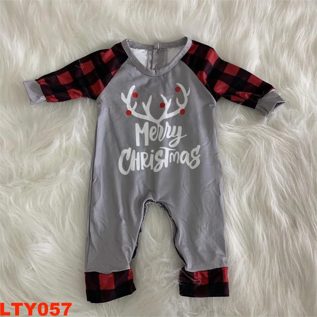 

Words Christmas Newborn Cartoon boys girls Autumn Winter thickened romper 0-2 years childrens clothes jumpsuit