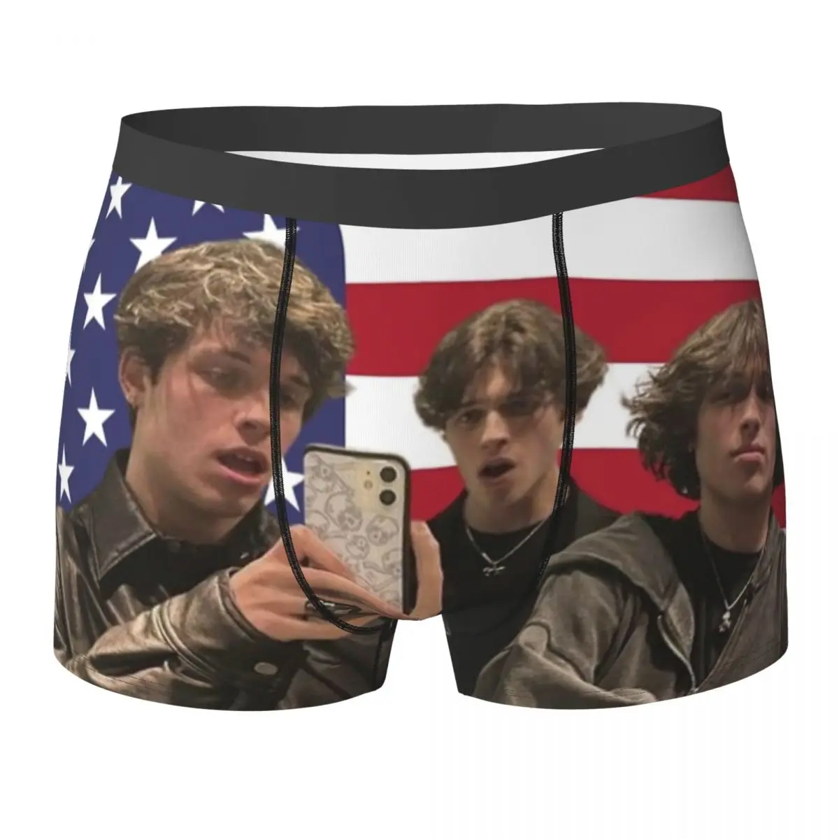 

Нижнее белье Sturniolo Triples, сексуальные трусы-боксеры с американским флагом, трусы-боксеры с принтом, 3D чехол, мужской багажник большого размера