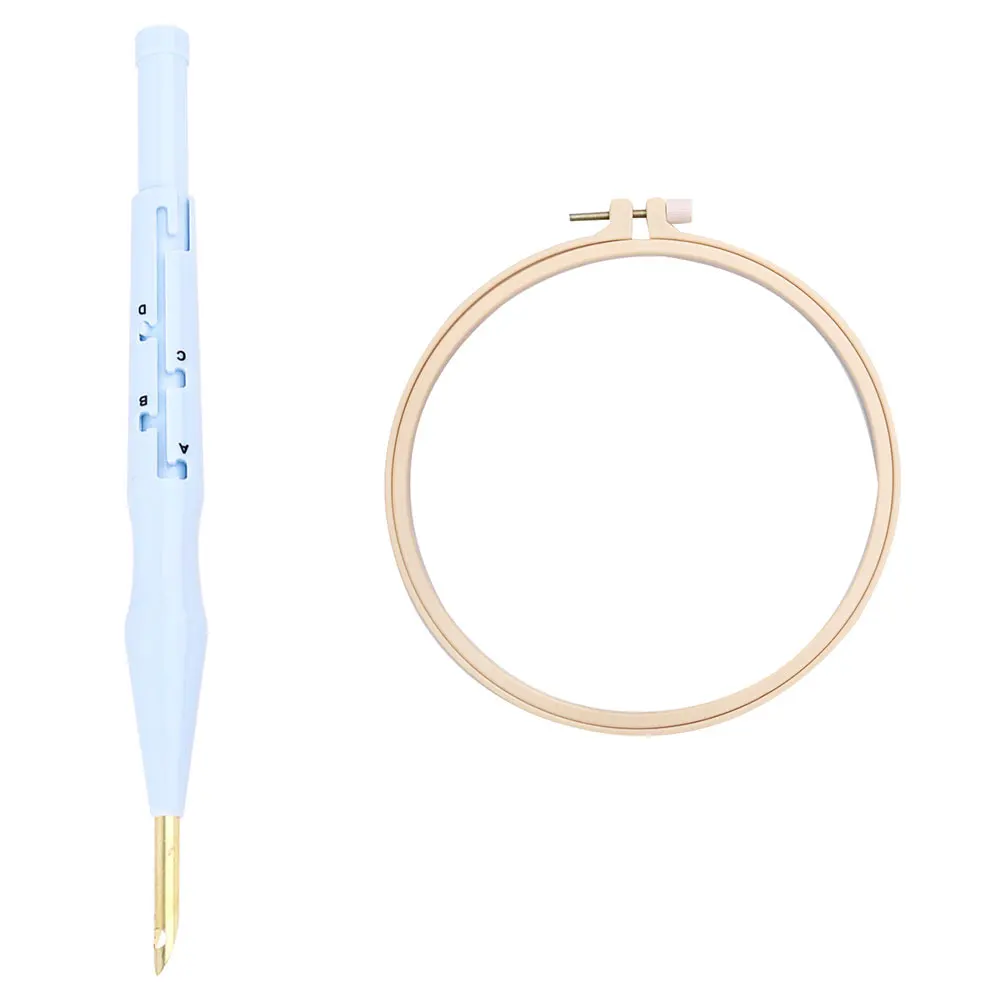

Punch Needle Kids Hand Craft Tool Wool Embroidery Material Pack Tools Embroidery Tools Kit Cartoon Craft DIY Set