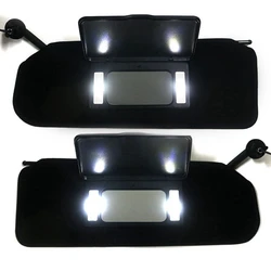 Car Front Sunvisor Sun Visors With Mirrors & LED Lights For Chevrolet Corvette C5 1997-2004 10442033 10442034