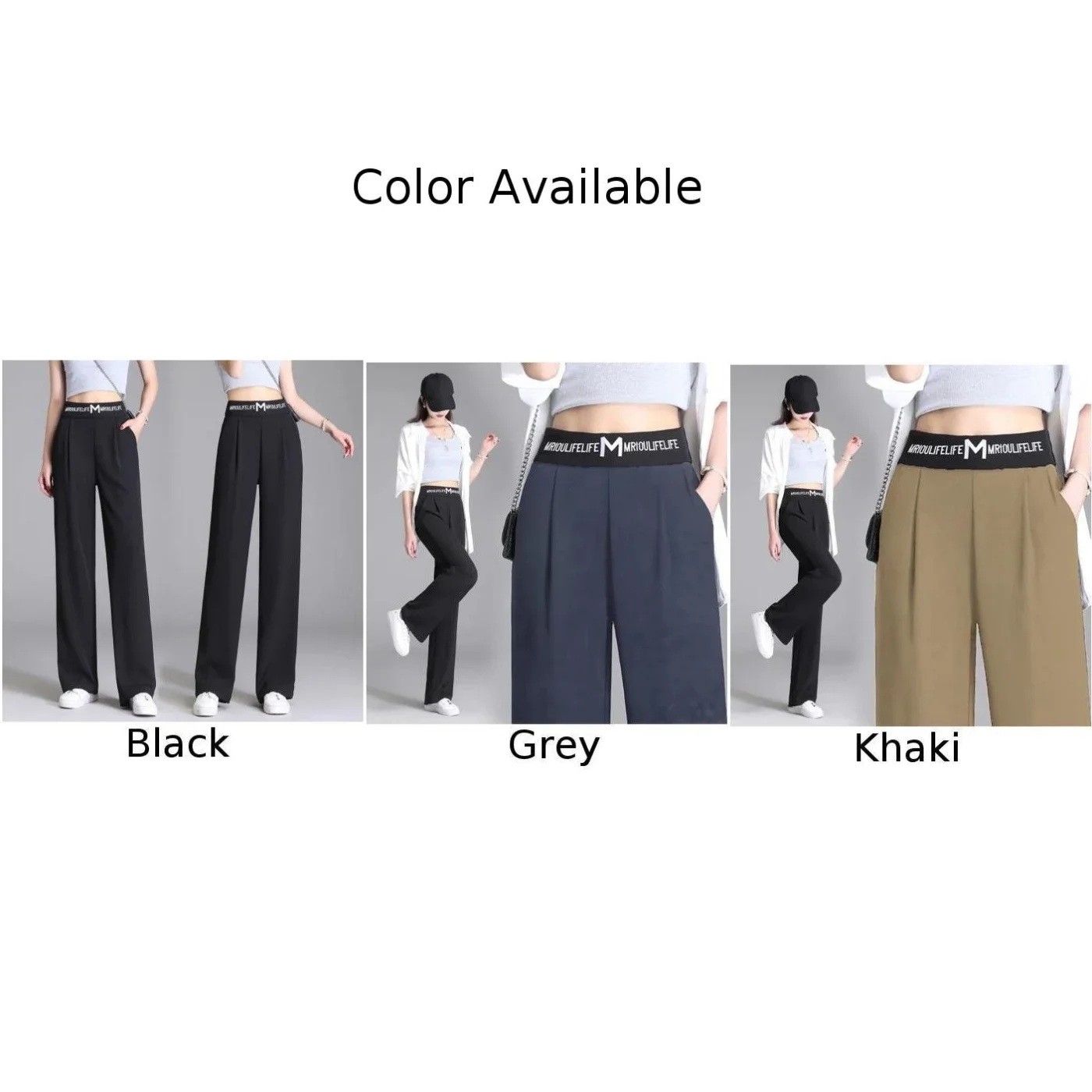 Length Pants Straight Trousers Pants Dating Daily Leisure Parties Shopping Casual Fashionable High Waist Loose