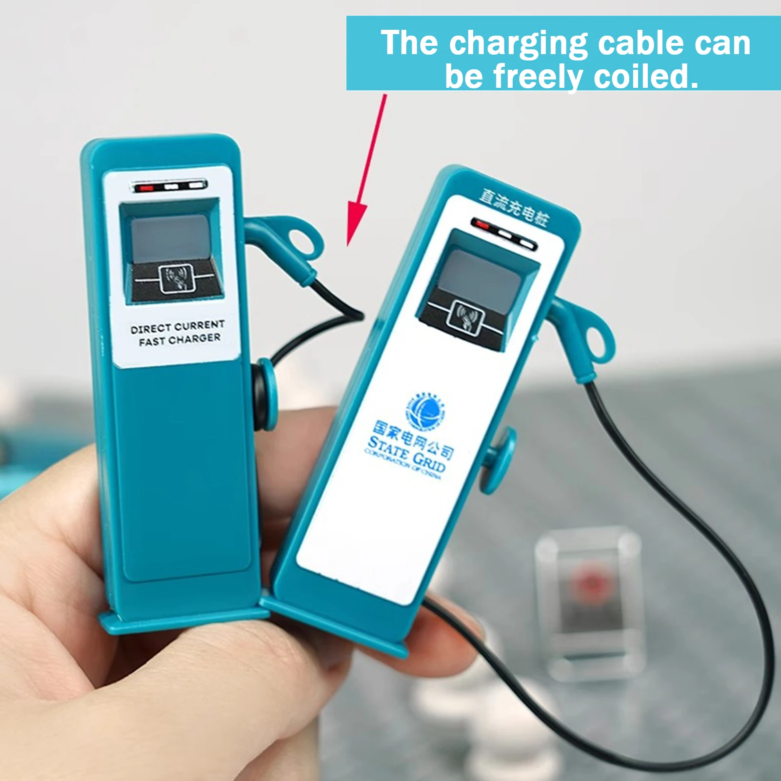 디오라마 미니 신에너지 충전 파일 모델 차고 미니어처 오래된 소품 모델 도시 거리 장면 액세서리 모델