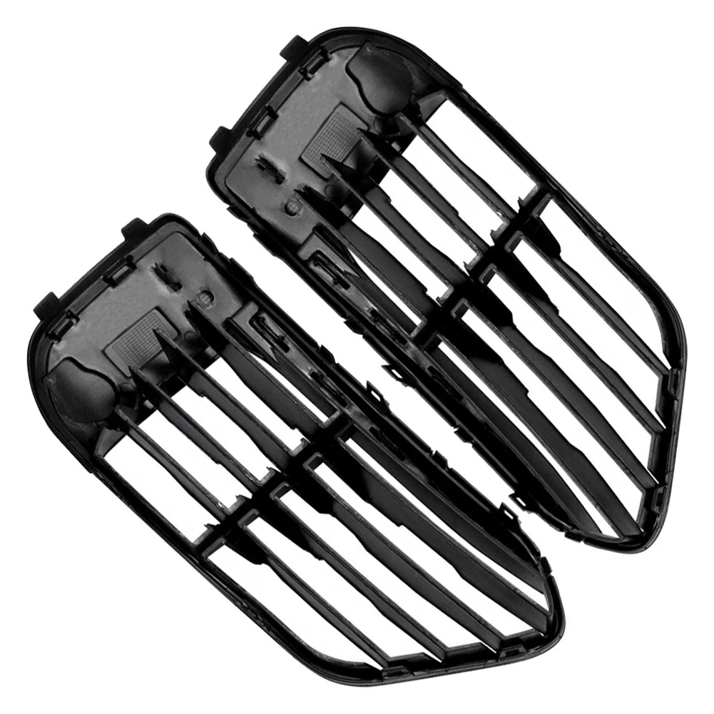 

For X1 2016-2019 Bumper Grille Set 2Pcs Bumper Grille Car Modification As Picture Shows Black Plastic Bumper Grille