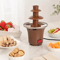 Mini Home Chocolate Fountain, Electric Chocolate Fondue Fountain with Tray Machine for Parties, Stainless Steel, Melts Cheese, Queso, Candy, - Ideal for Festive Parties, Family Friends Events Gathering & Romantic Weddings, Cooking Enthusiasts Gifts 5