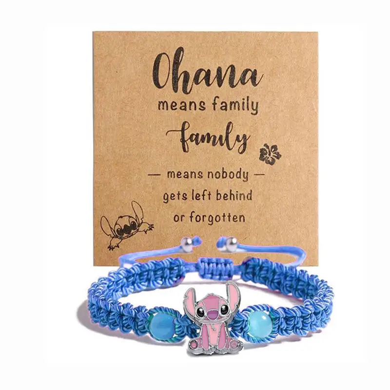 New comic Cartoon Stitch Girls Bracelet Lilo & Stitch Anime Braided Bracelet Jewelry Women's Children Christmas Gift Stich Toy