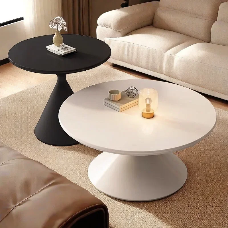 Round Nordic Coffee Table Marble Nesting Modern Storage Side Table Vintage Classic Mesa De Centro De Sala Living Room Furniture