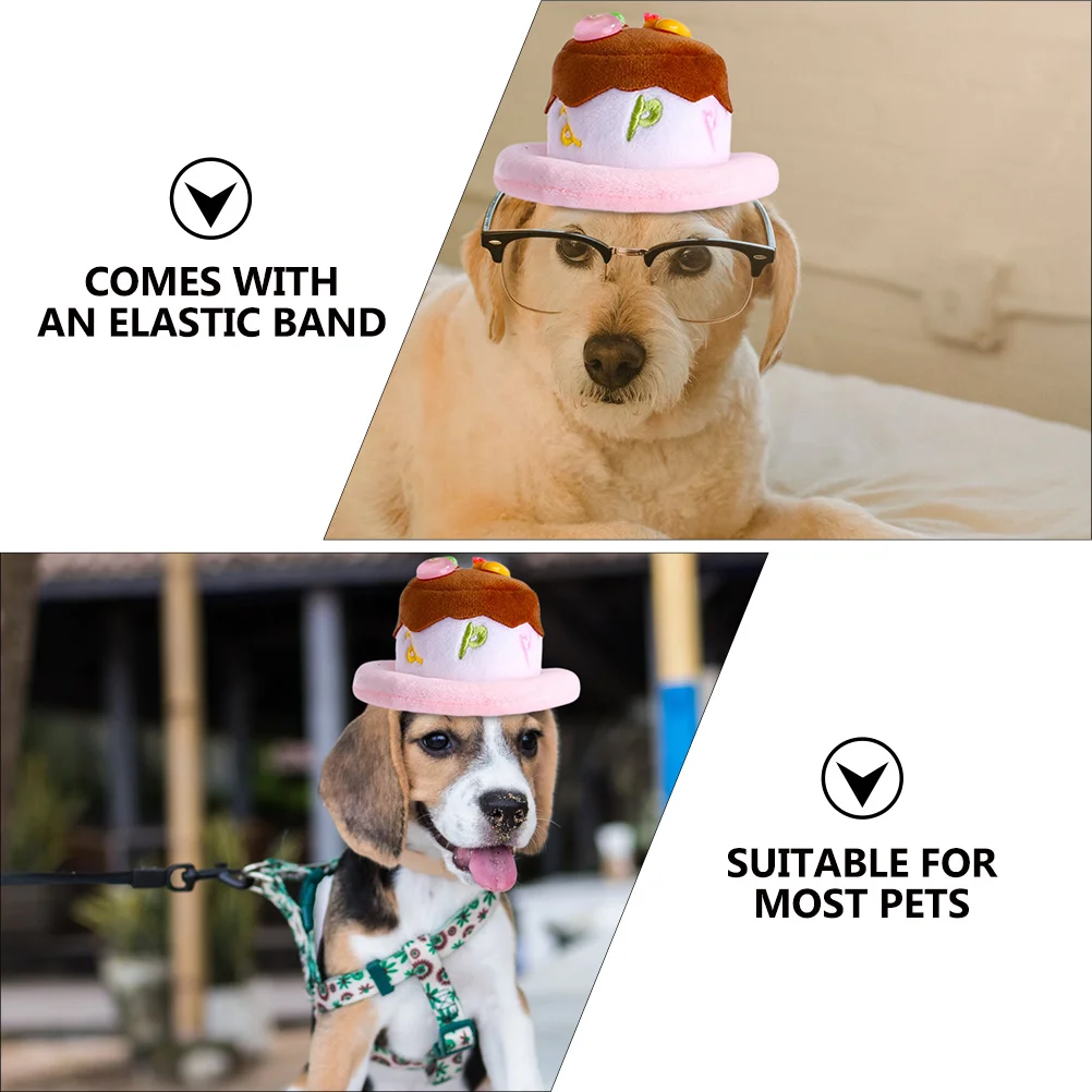 Copricapo per animali domestici Cappello da festa Cappelli di compleanno per gatti Fascia per gatti Simpatici berretti rosa