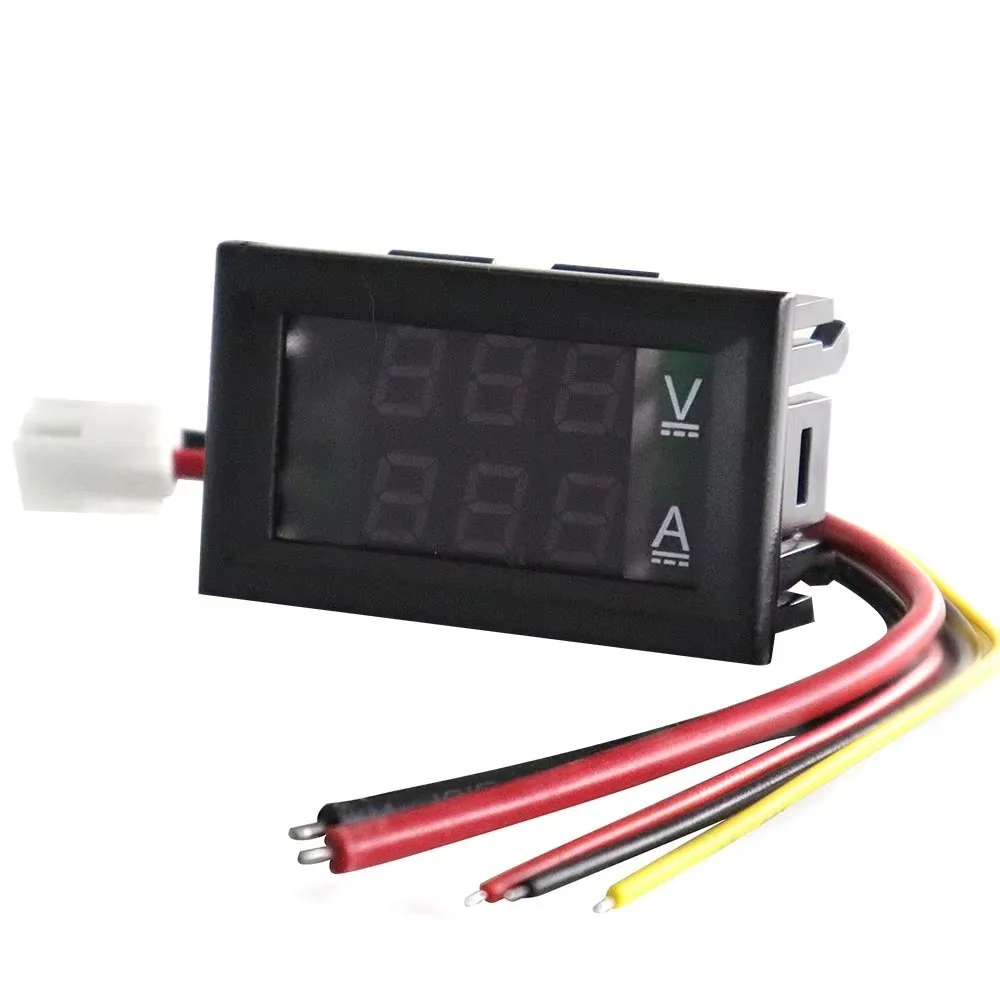 1Pcs DC 0-100V 10A Digital Voltmeter Ammeter Red Blue LED Display DSN-VC288 Module Current Meter Panel High Precision