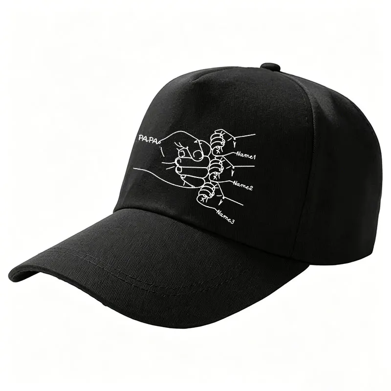 

Custom Print Drawn Daddy Child Fist Bump Fathers Day Baseball Cap Parent‑child Matching Hat Grandpa Funny Classic Graphic Hat