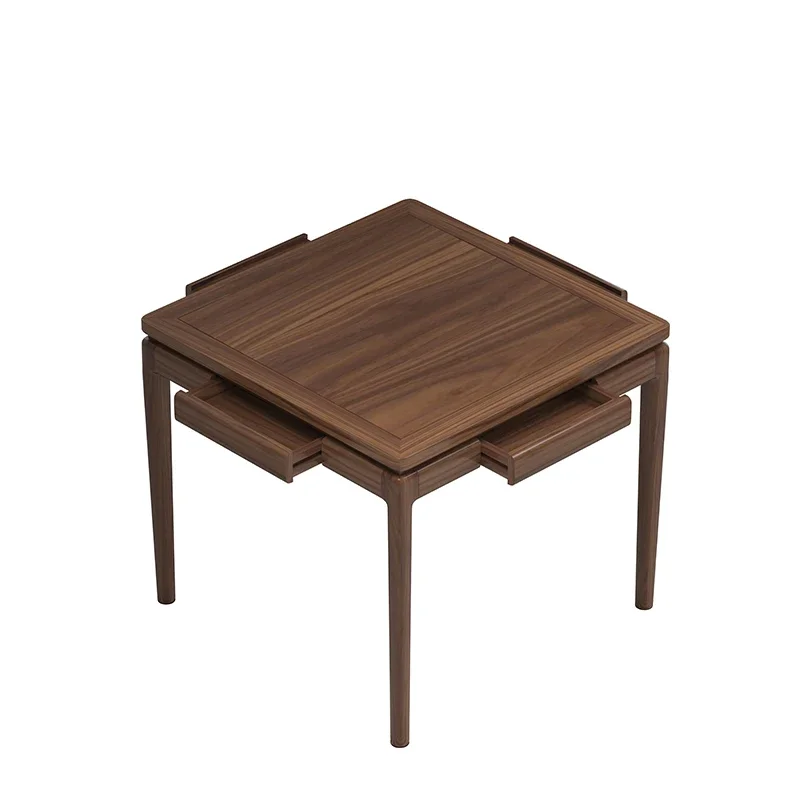 New Chinese style solid wood square table, old elm wood eight immortals table, tea table, square dining table  chair combination