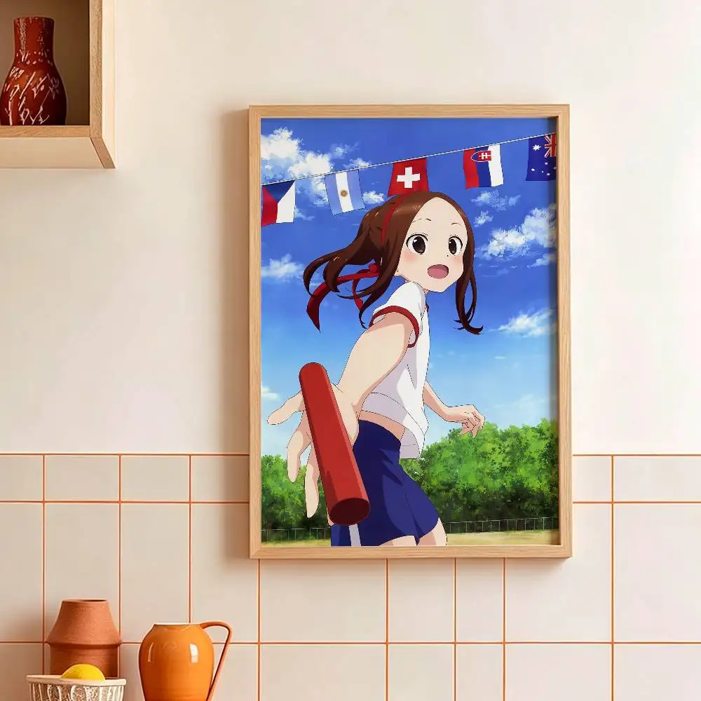 Teasing Master Takagi-san T-Takagi Poster HD Self Adhesive Waterproof Wall Art Ideal for Home Office Dorm Gift Customizable