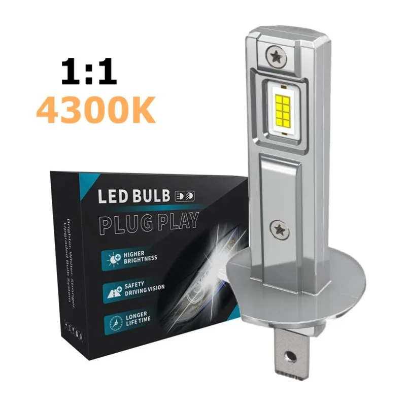 

60W 20000LM 6000K H1 Светодиодная лампа для фар Мини Беспроводная CSP для автомобильных фар Автодиодные лампы H1 Turbo Led 12V Автомобильные