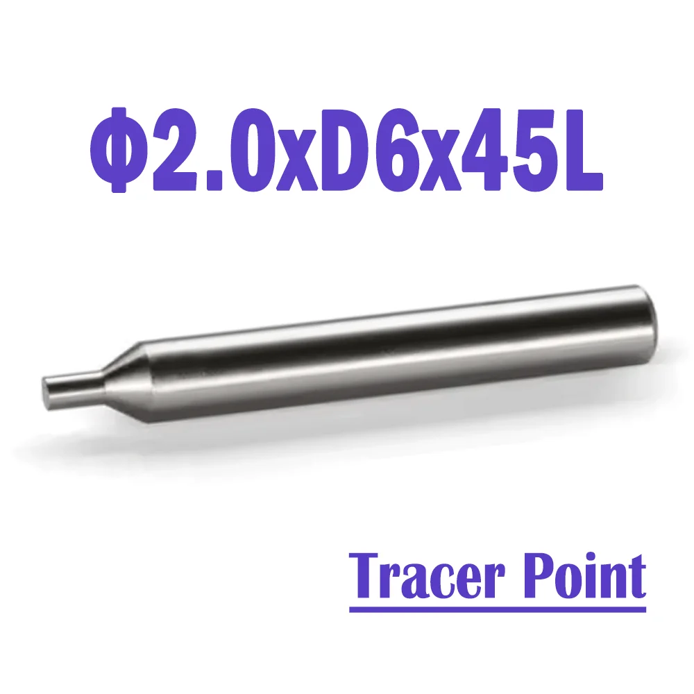 2 Pcs/lot Φ2.0xD6x45L Raize 55 Series High-speed Steel Tracer Point Key Machines Accerioes For 363/333L/339/369/368A&B/383AC