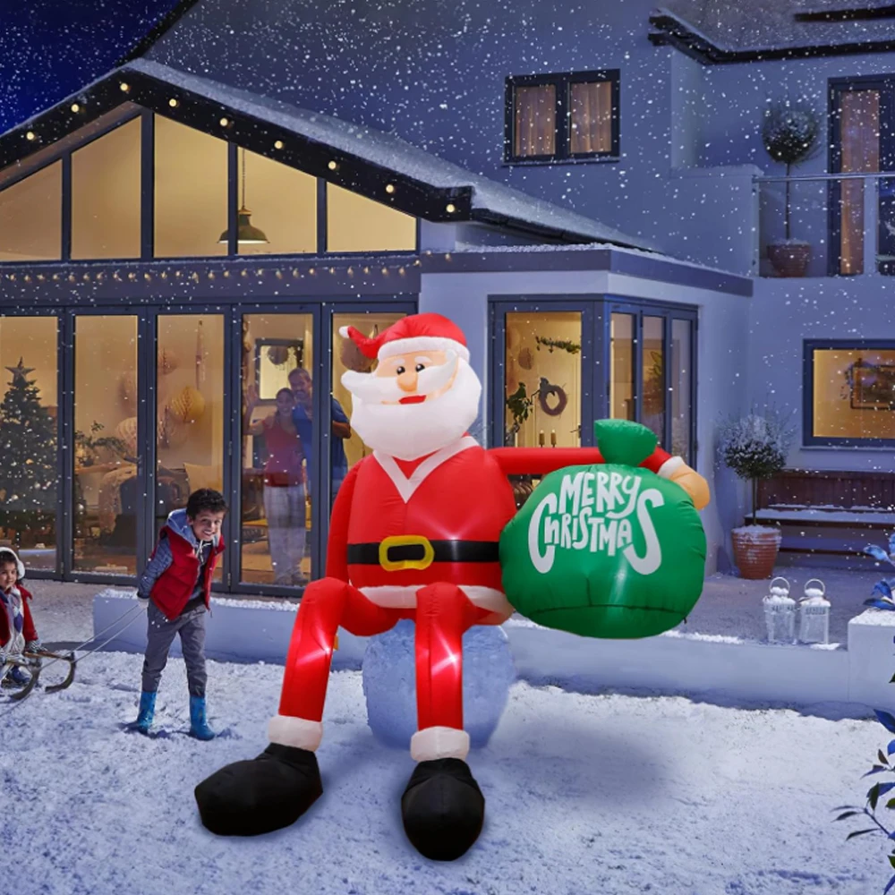 

8FT Climbing Santa Christmas Inflatable Christmas Yard Decorations with LED, Christmas Blow up Yard Decoration for Outdoor Decor