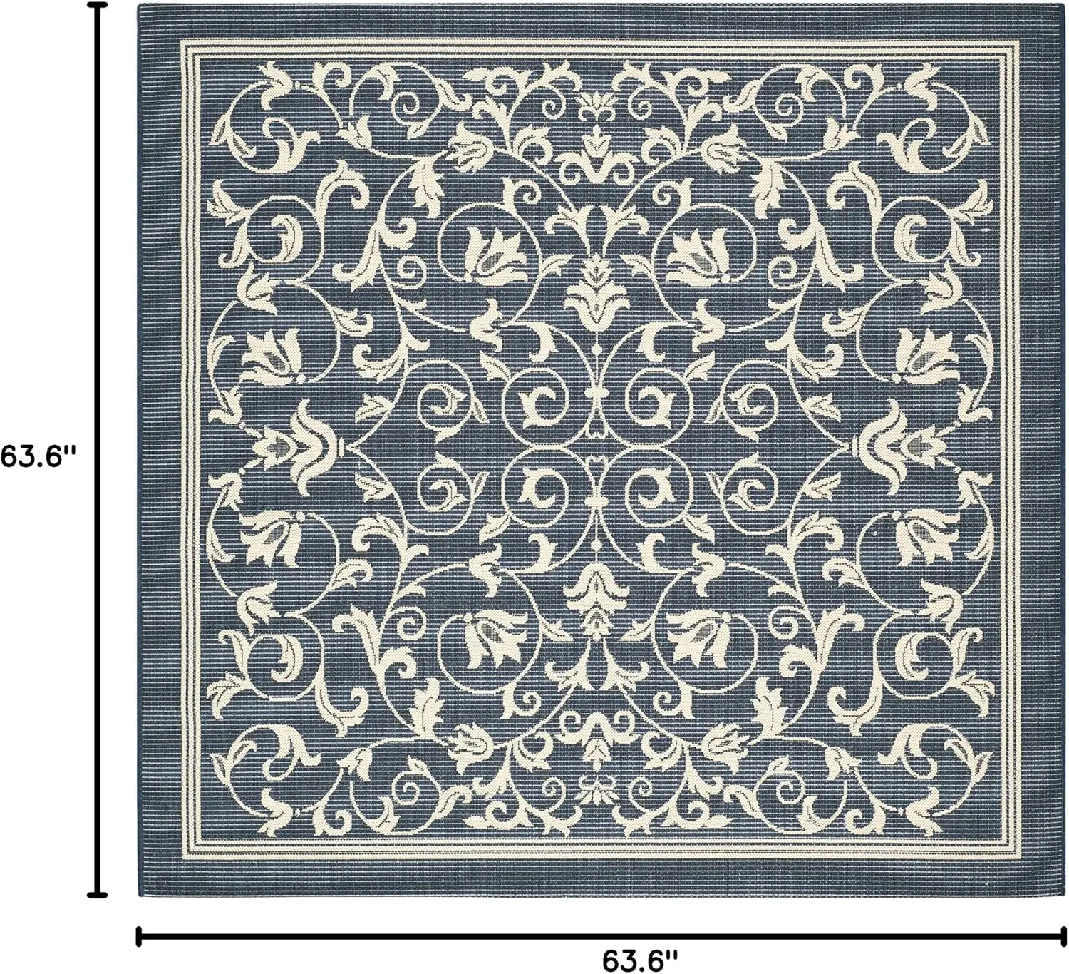 Washable Rug Outdoor Courtyard Collection - 5'3