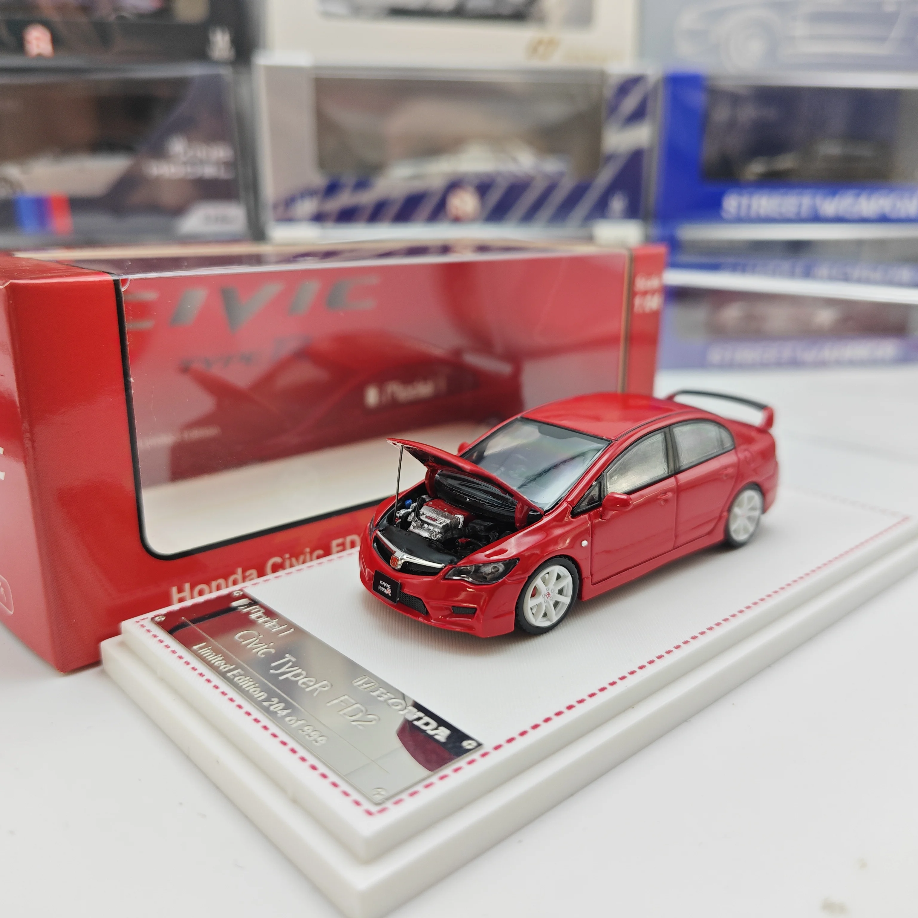 

Модель одного 1:64 Type-R FD2 Модель автомобиля из красного сплава